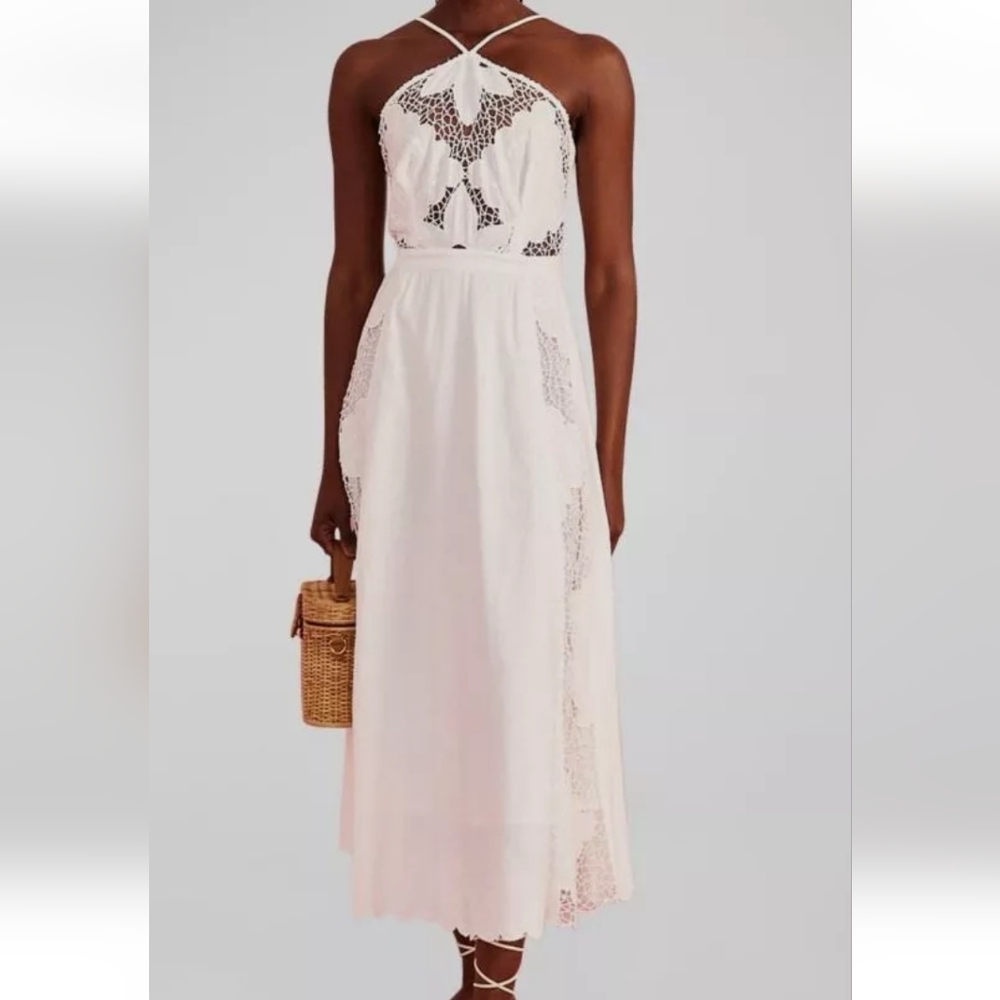 NWT FARM Rio White Lace Dress